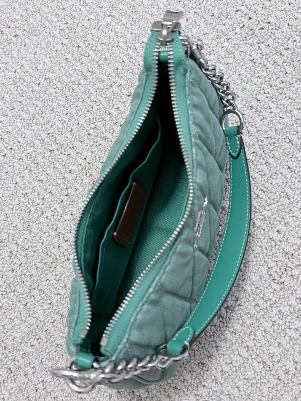 Coach Teri Shoulder Green Bag